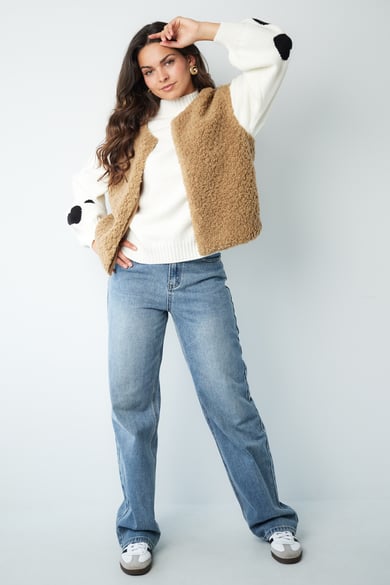 Gilet Fluffy Teddy - bianco sporco h5 Immagine10